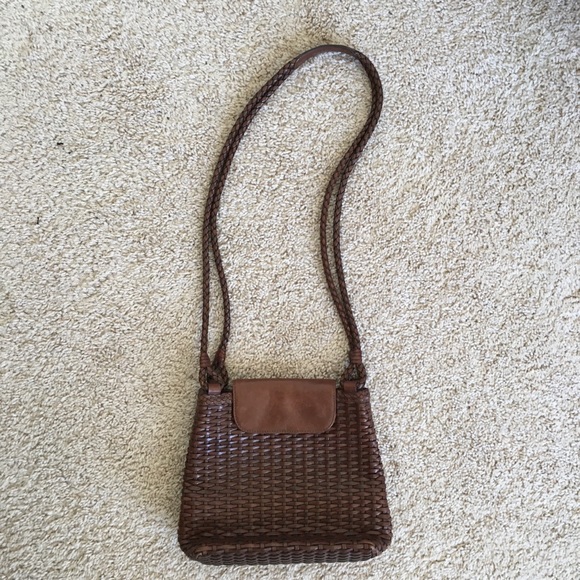 CEM Vintage leather woven crossover purse - Picture 1 of 13